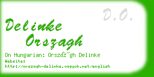 delinke orszagh business card